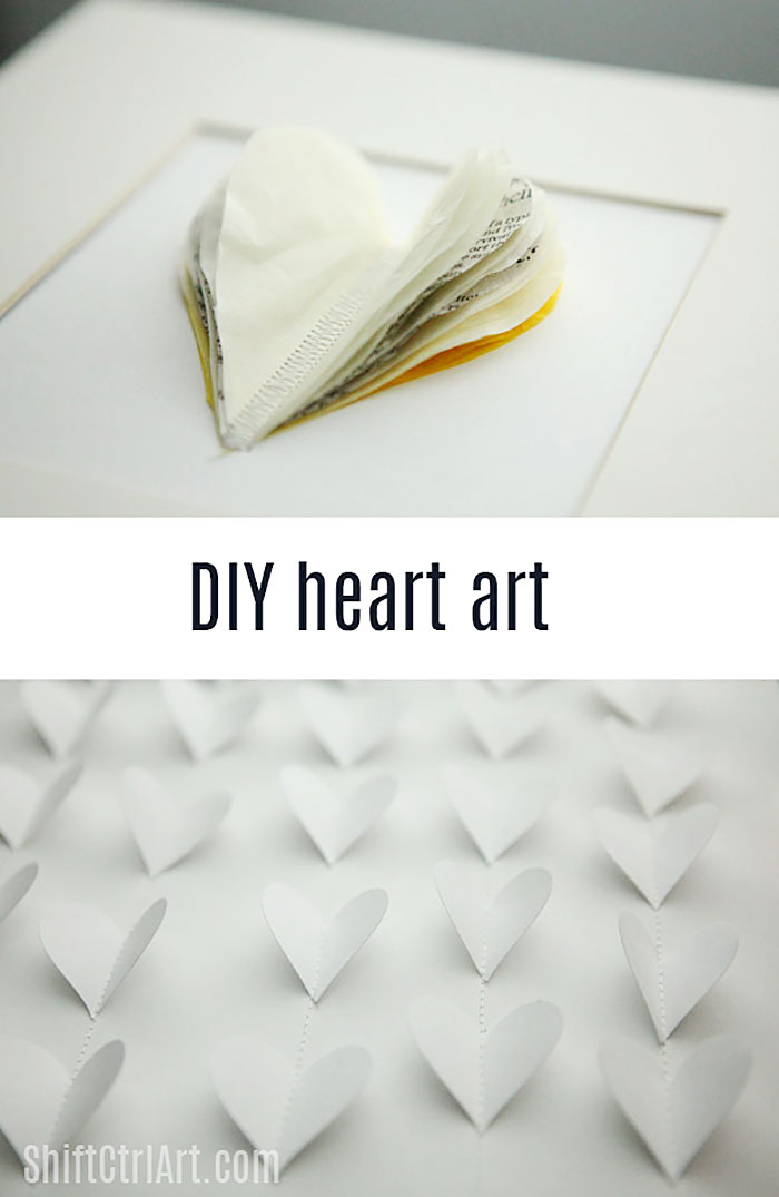 #DIY heart art - inspired by Emily Henderson